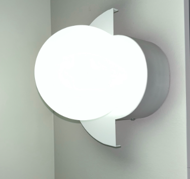 Modern Minimalist 1-Light Glass Wall Sconce with Colorful Spherical Semicircle Design