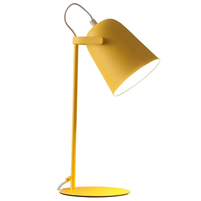 Nordic Macaron-Inspired Creative Iron Bucket Table Lamp – 1-Light Design