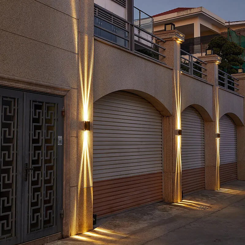 Modern Minimalist Aluminum Rectangular LED Outdoor Wall Sconce for Patio Lighting