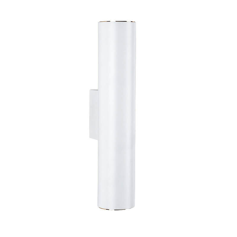 Modern Minimalist Round Aluminum Cylinder 2-Light Wall Sconce for Bedroom
