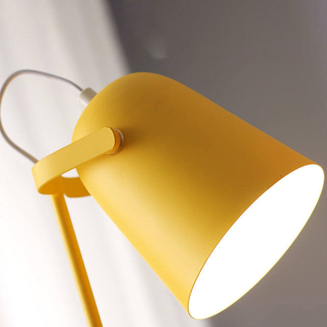 Nordic Macaron-Inspired Creative Iron Bucket Table Lamp – 1-Light Design