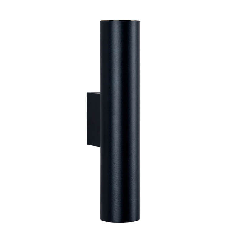 Modern Minimalist Round Aluminum Cylinder 2-Light Wall Sconce for Bedroom