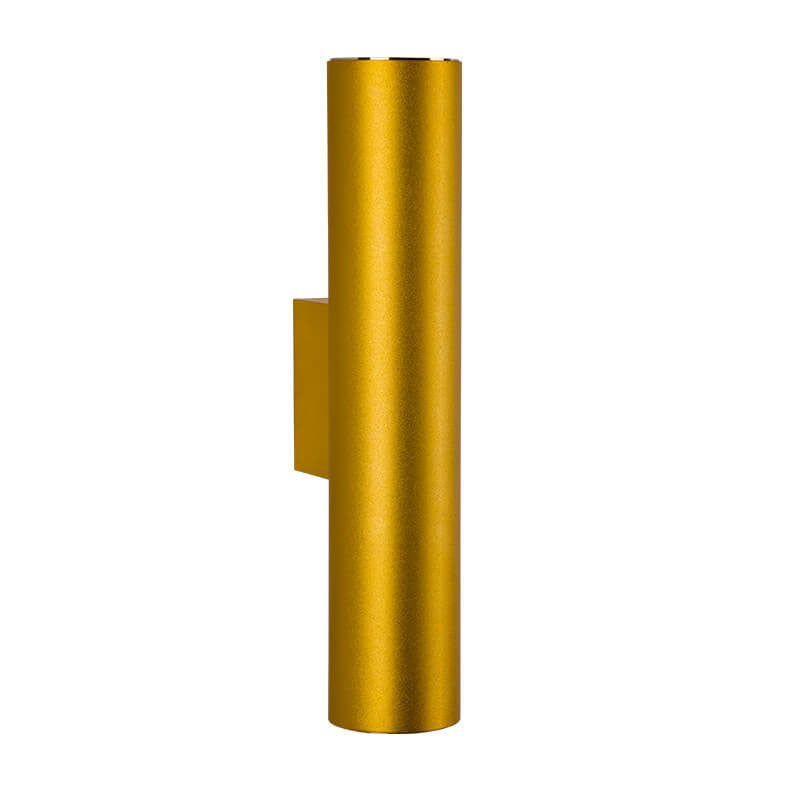 Modern Minimalist Round Aluminum Cylinder 2-Light Wall Sconce for Bedroom