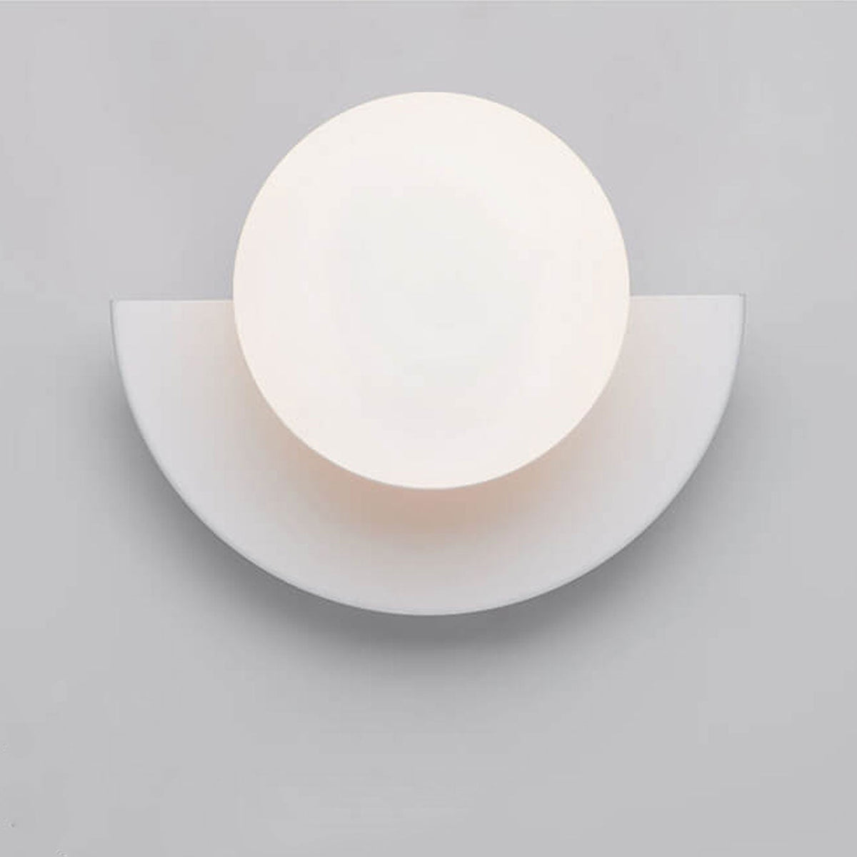 Modern Minimalist 1-Light Glass Wall Sconce with Colorful Spherical Semicircle Design
