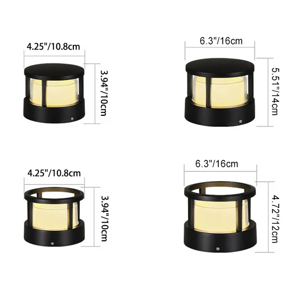 Industrial Waterproof Aluminum Cylinder LED Landscape Lawn Light