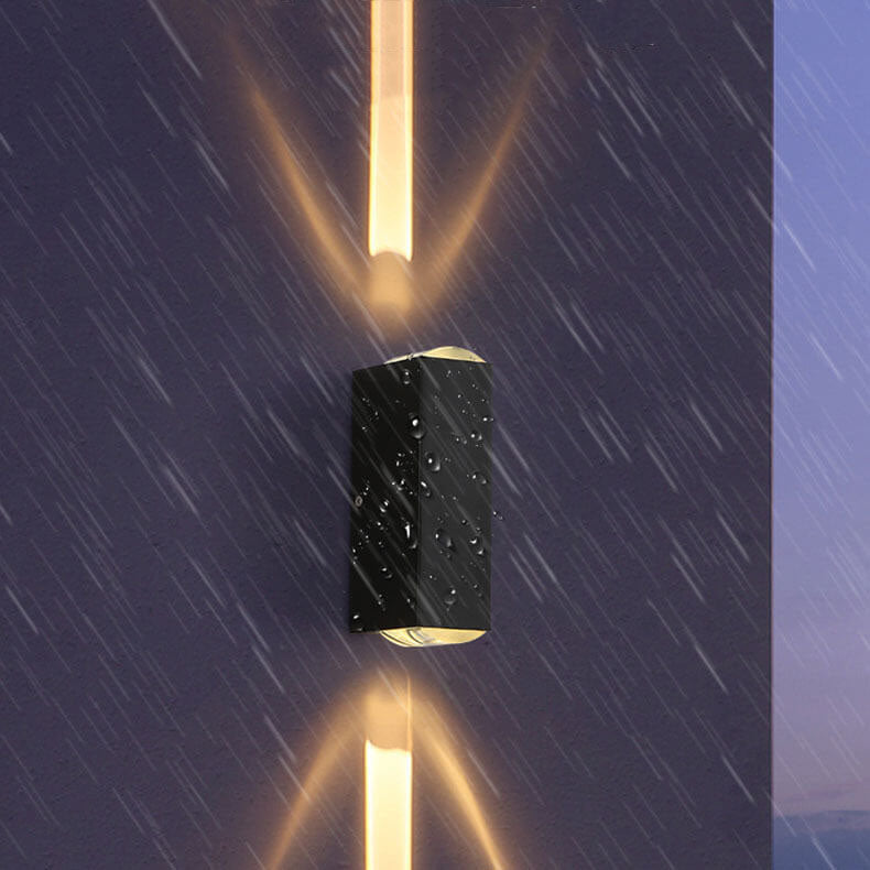Modern Minimalist Aluminum Rectangular LED Outdoor Wall Sconce for Patio Lighting