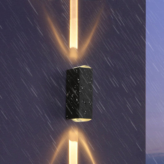 Modern Minimalist Aluminum Rectangular LED Outdoor Wall Sconce for Patio Lighting