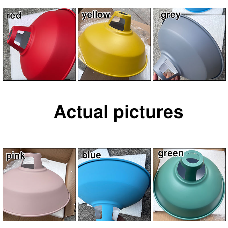 Industrial 1-Light Colorful Barn-Style Pendant Light