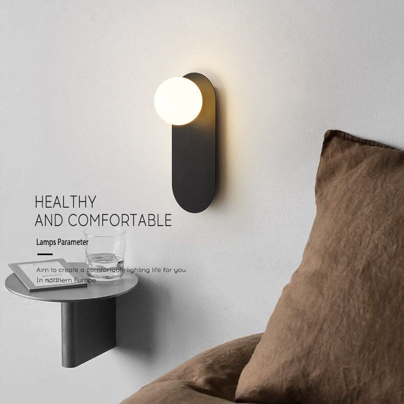 Nordic Minimalist Glass Ring Wall Sconce – Single-Light Modern Lamp