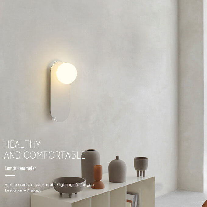Nordic Minimalist Glass Ring Wall Sconce – Single-Light Modern Lamp