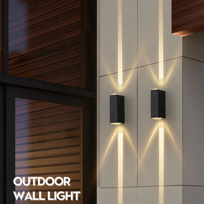 Modern Minimalist Aluminum Rectangular LED Outdoor Wall Sconce for Patio Lighting