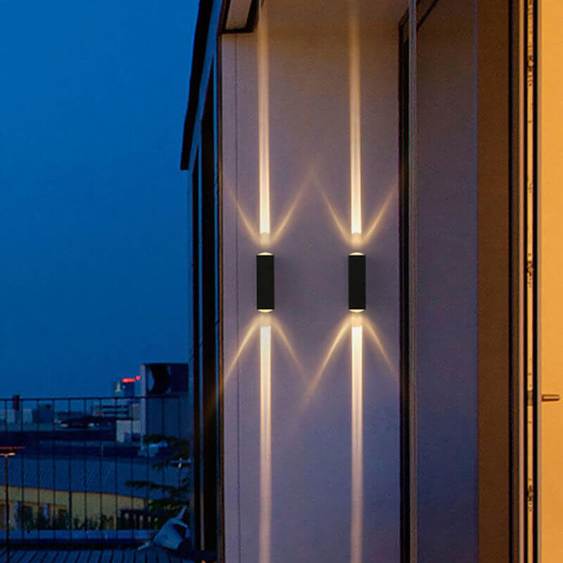 Modern Minimalist Aluminum Rectangular LED Outdoor Wall Sconce for Patio Lighting