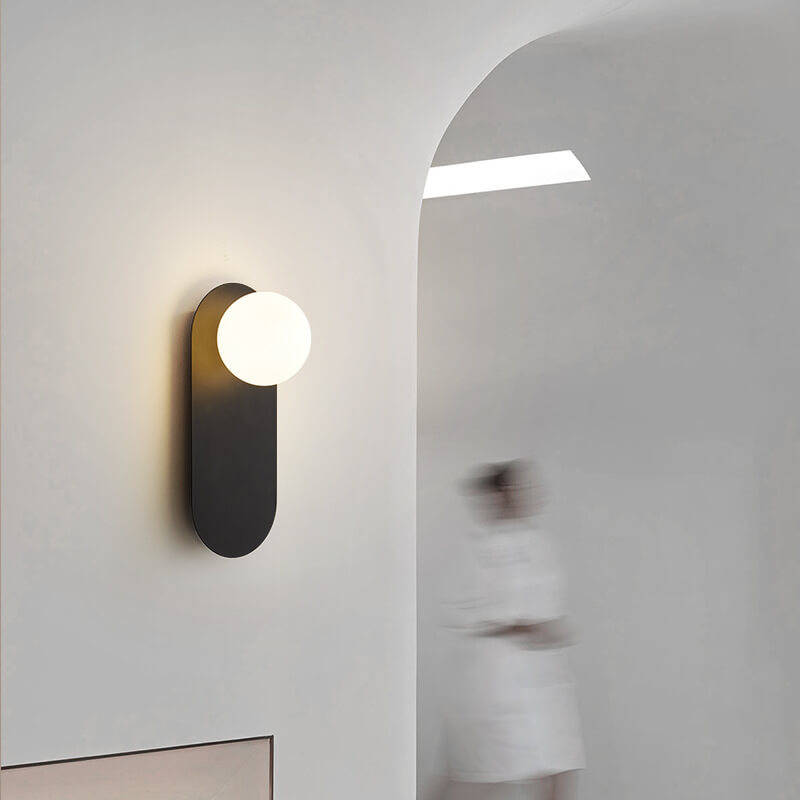 Nordic Minimalist Glass Ring Wall Sconce – Single-Light Modern Lamp