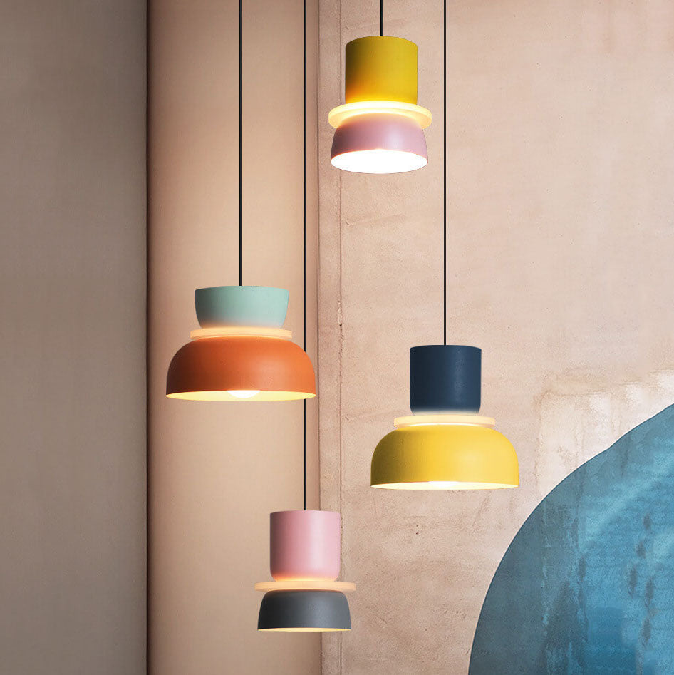 Nordic Colorful Macaron 1-Light LED Pendant Lamp – Modern Stylish Ceiling Light