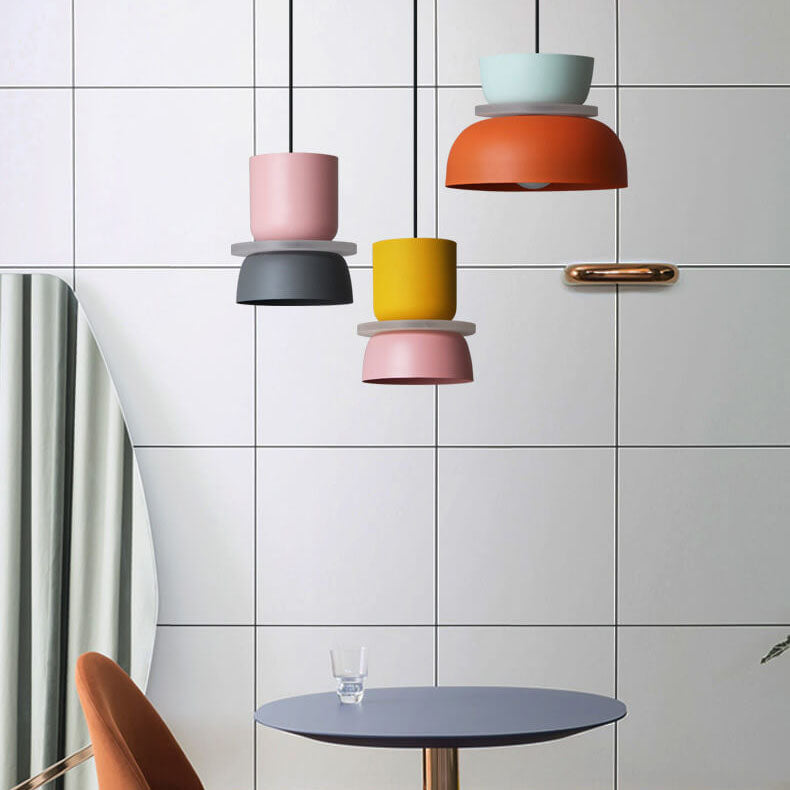 Nordic Colorful Macaron 1-Light LED Pendant Lamp – Modern Stylish Ceiling Light