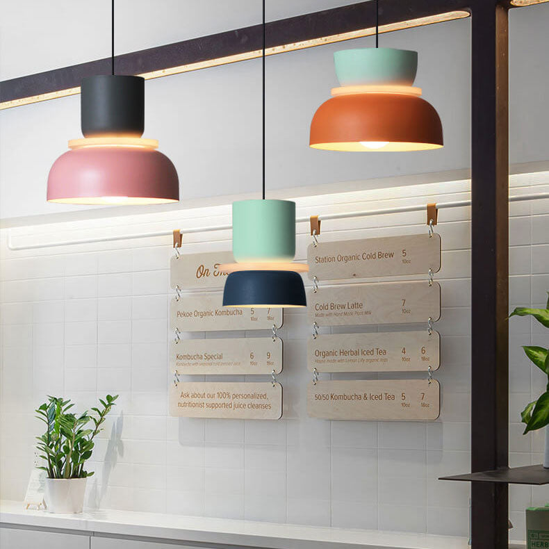 Nordic Colorful Macaron 1-Light LED Pendant Lamp – Modern Stylish Ceiling Light
