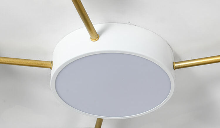Scandinavian Minimalist LED Flush Mount Ceiling Light with Solid Wood and Iron Design