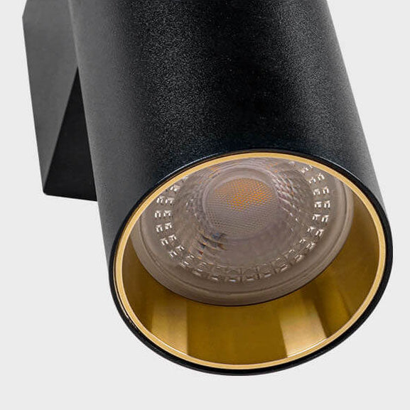 Modern Minimalist Round Aluminum Cylinder 2-Light Wall Sconce for Bedroom