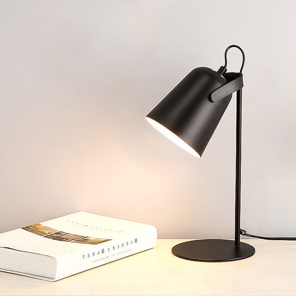 Nordic Macaron-Inspired Creative Iron Bucket Table Lamp – 1-Light Design