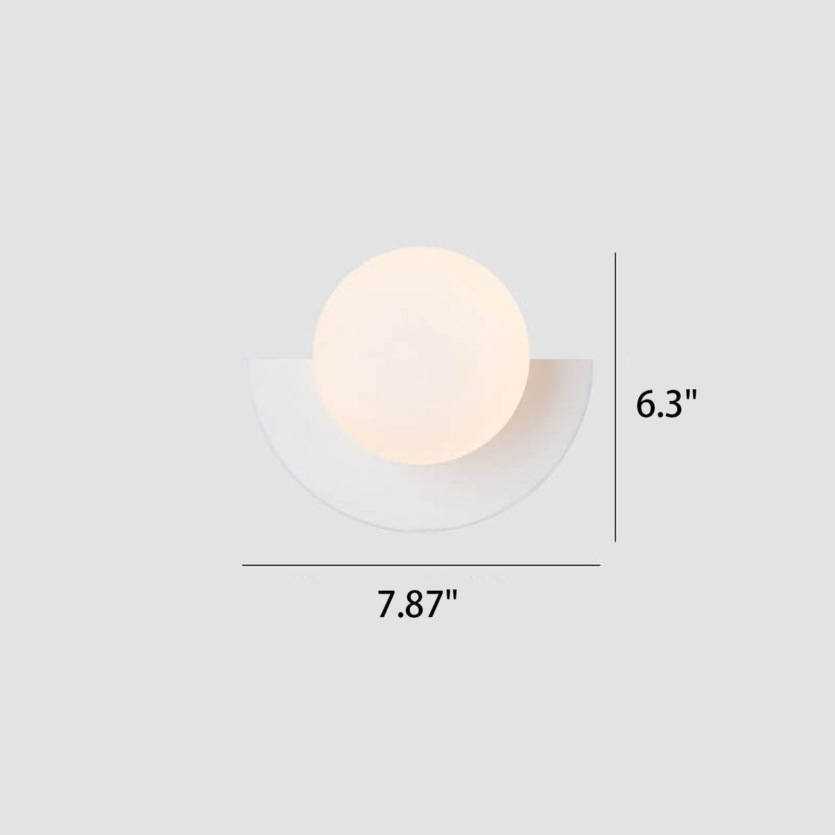 Modern Minimalist 1-Light Glass Wall Sconce with Colorful Spherical Semicircle Design