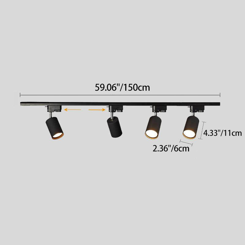 Modern Tubular Track Lighting 3/4/5-Light LED Flush Mount Ceiling Fixture