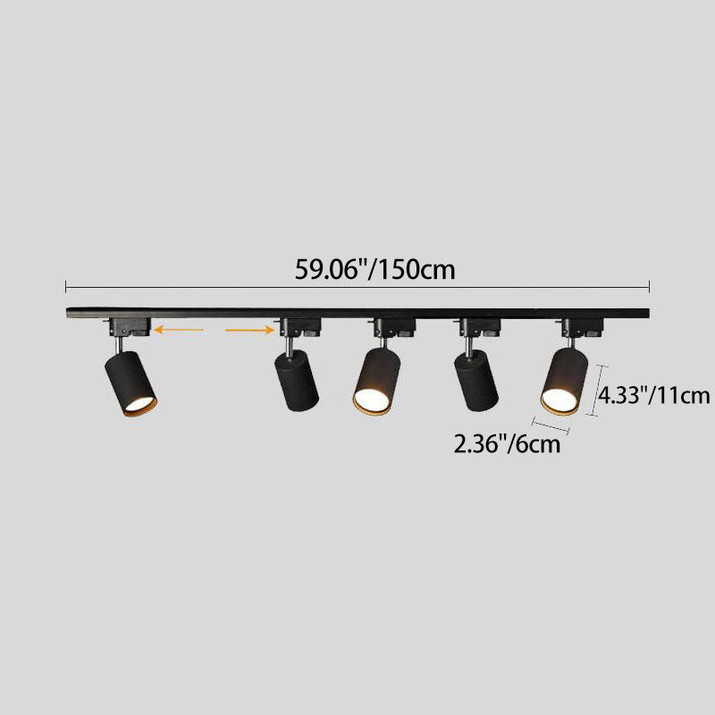 Modern Tubular Track Lighting 3/4/5-Light LED Flush Mount Ceiling Fixture