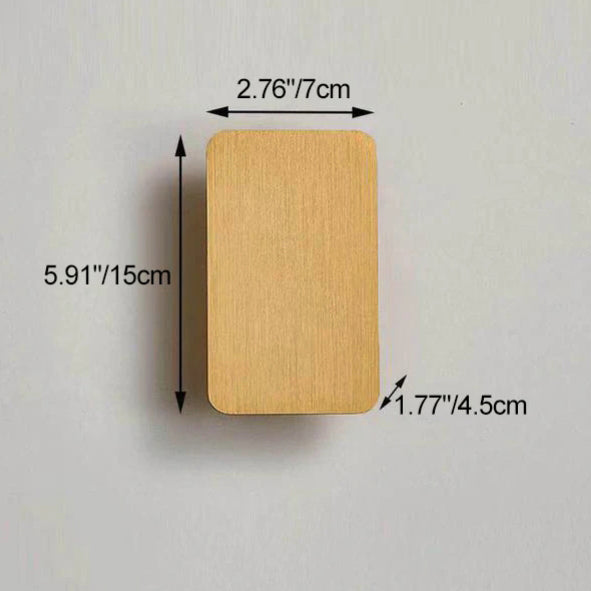 Nordic Minimalist Aluminum Rectangular Flat Panel 2-Light LED Wall Sconce