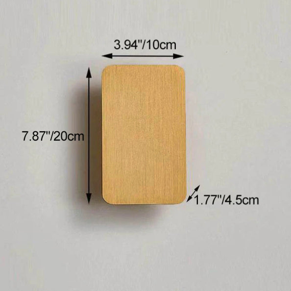 Nordic Minimalist Aluminum Rectangular Flat Panel 2-Light LED Wall Sconce