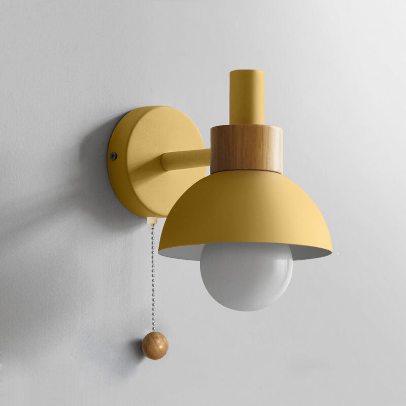 Nordic Macaron Globe 1-Light Wall Sconce Lamp