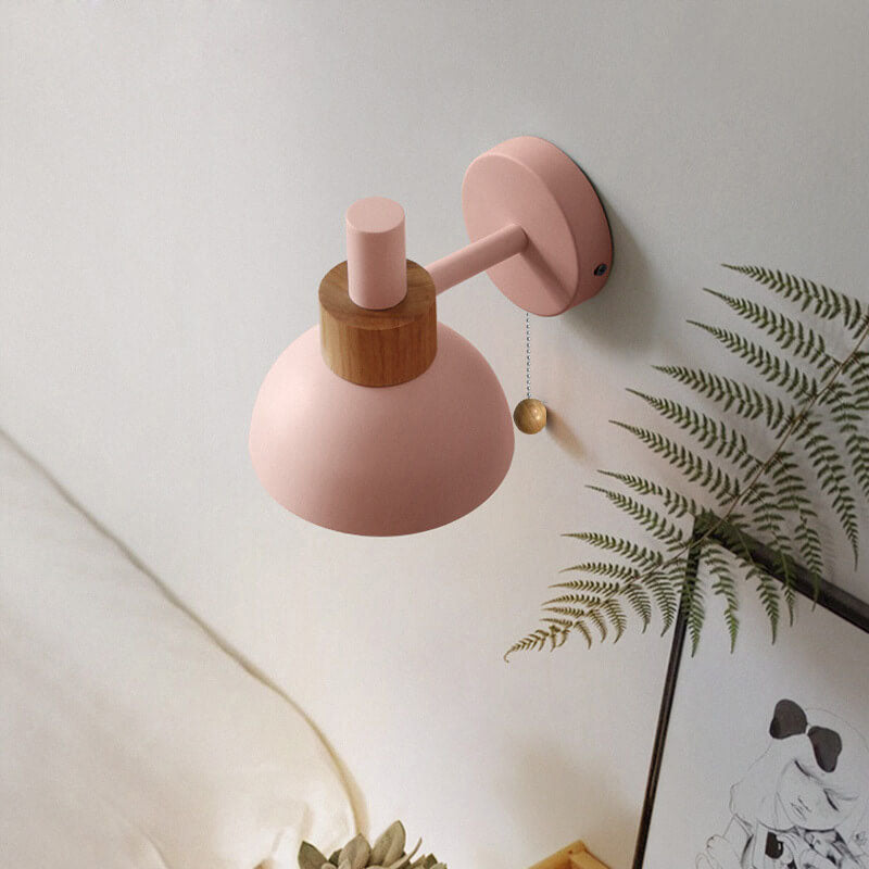 Nordic Macaron Globe 1-Light Wall Sconce Lamp