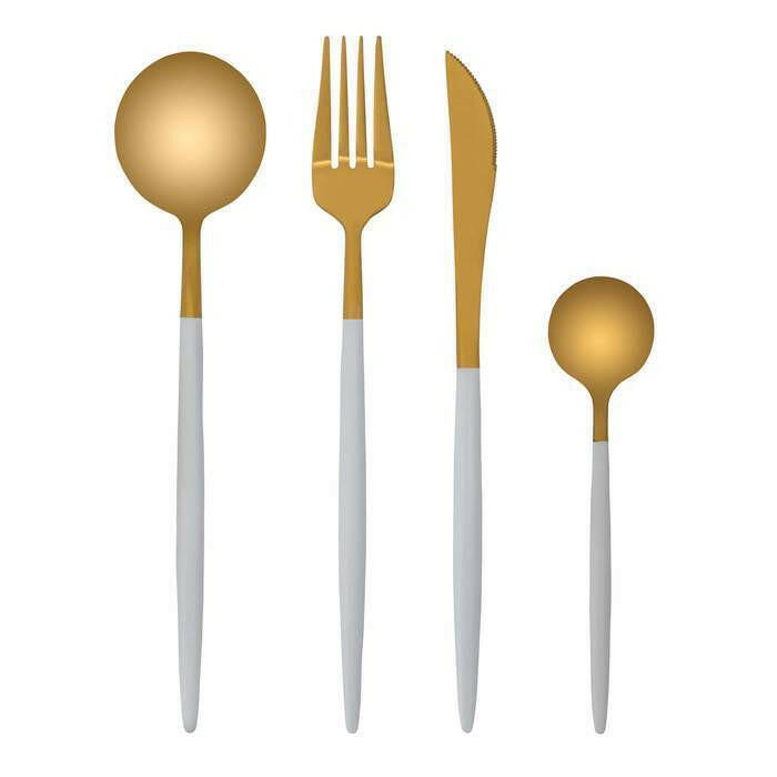 Gold Flatware Set, 4 or 16 Piece