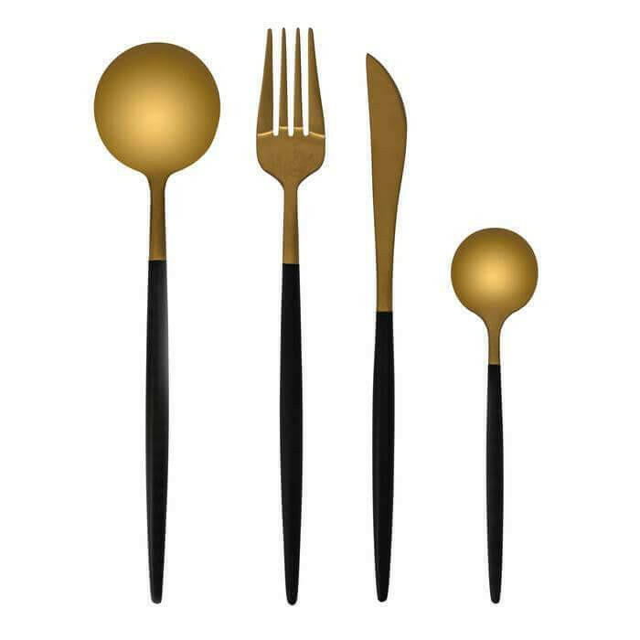 Gold Flatware Set, 4 or 16 Piece