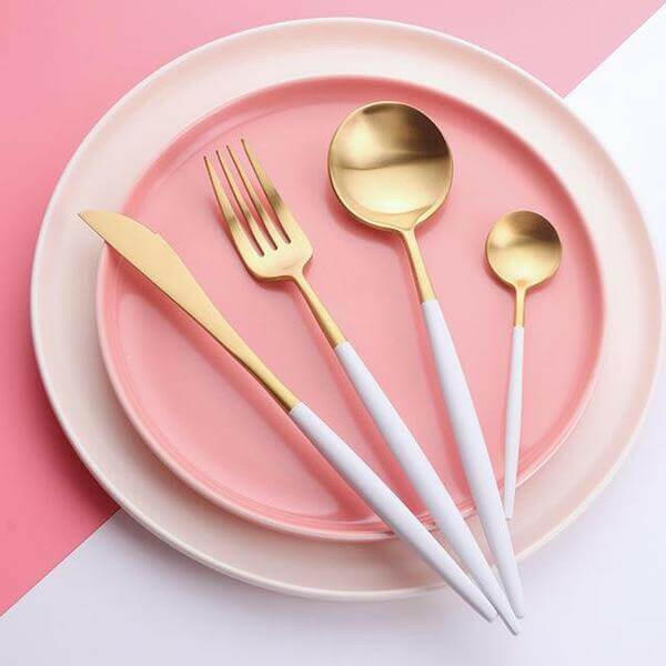 Gold Flatware Set, 4 or 16 Piece