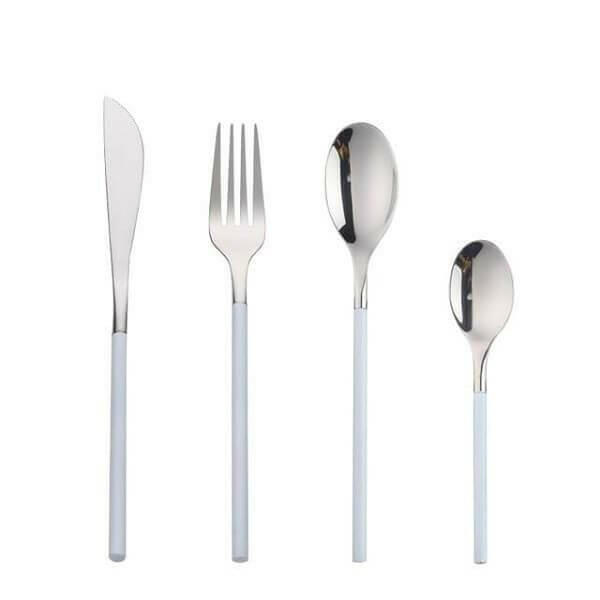 Colored Handle Flatware Set, 4 Piece