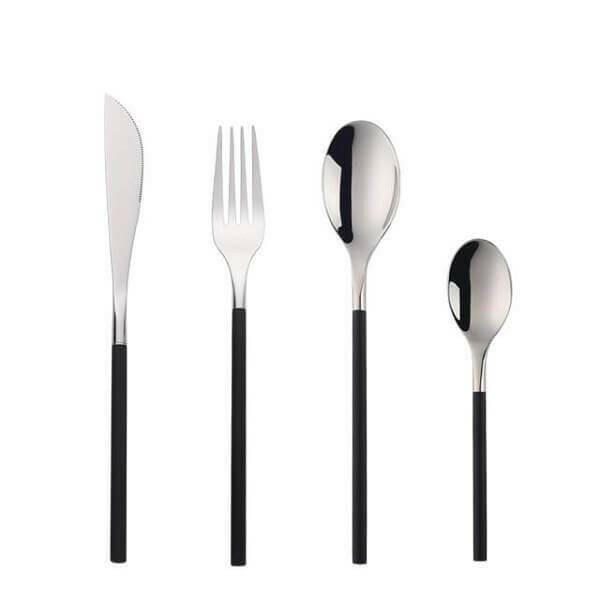 Colored Handle Flatware Set, 4 Piece