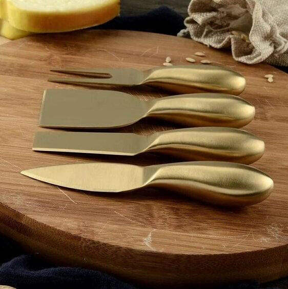 Gold Cheese Knife Set, 4 Piece