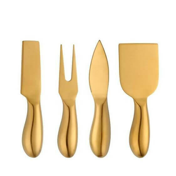 Gold Cheese Knife Set, 4 Piece