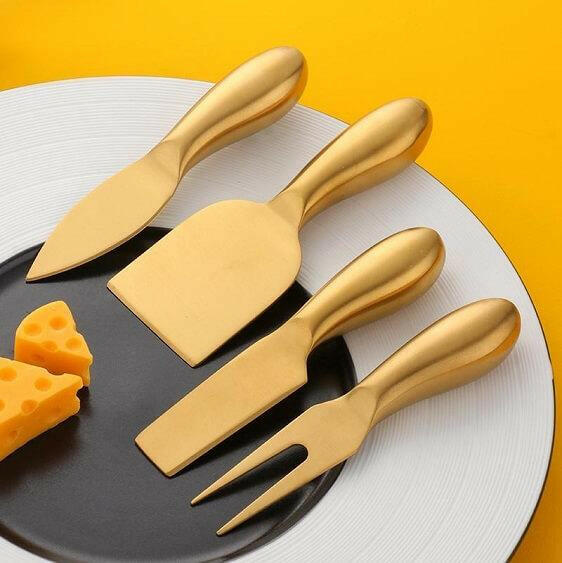 Gold Cheese Knife Set, 4 Piece