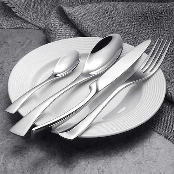 Metallic Flatware Set, 4 Piece