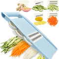 Ultimate 5‑in‑1 Mandoline Slicer for Kitchen – Multi Blade Vegetable Slicer, Veggie Cutter, Potato Chip Maker, Julienne Shredder, Waffle Cutter, Ginger & Garlic Grater