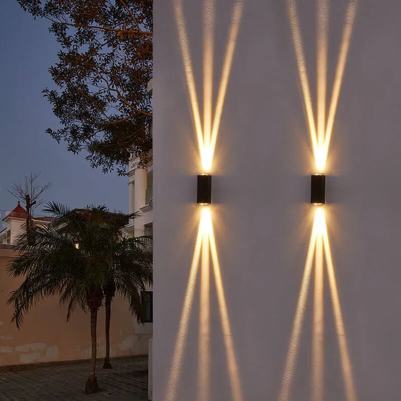 Modern Minimalist Aluminum Rectangular LED Outdoor Wall Sconce for Patio Lighting