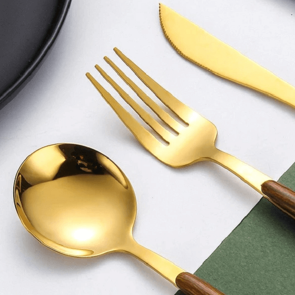 Wood Handle Cutlery Set, 5 Piece