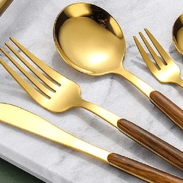 Wood Handle Cutlery Set, 5 Piece