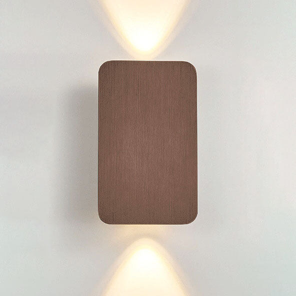 Nordic Minimalist Aluminum Rectangular Flat Panel 2-Light LED Wall Sconce