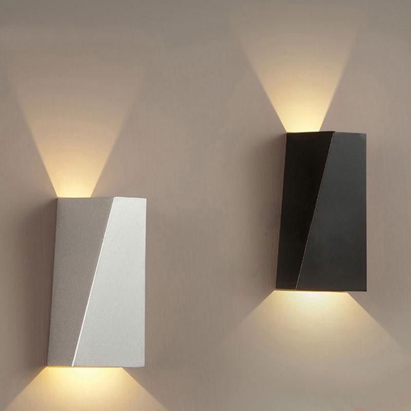 Geometric Iron Wall Light, Warm White