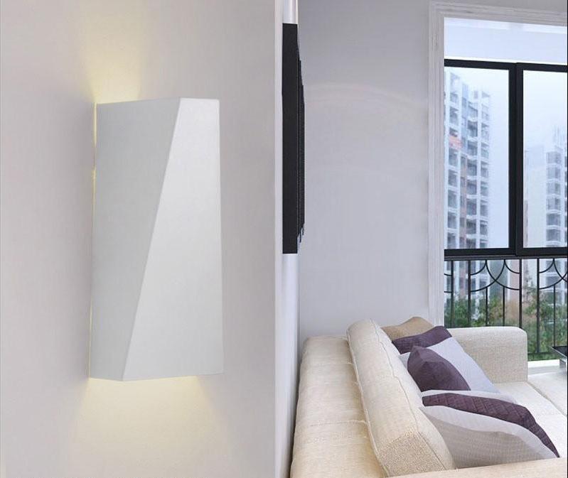Geometric Iron Wall Light, Warm White
