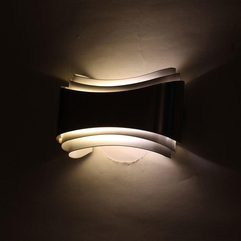 Curved LED Wall Light, Stainless Steel