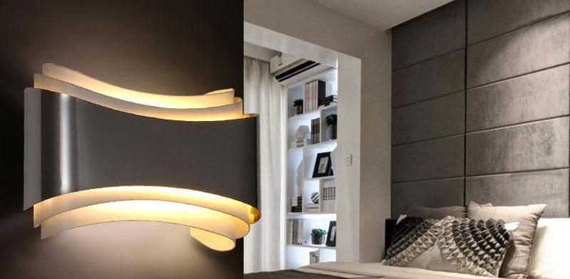 Curved LED Wall Light, Stainless Steel