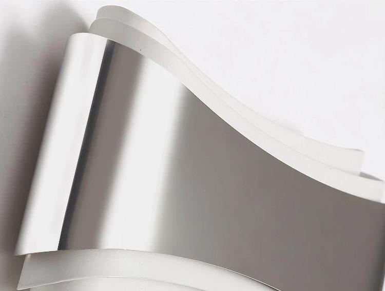 Curved LED Wall Light, Stainless Steel